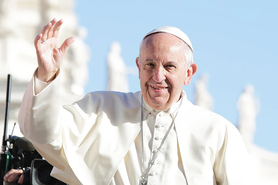 Pope Francis at the general audience in St. Peter's Square, Oct. 5, 2016. .