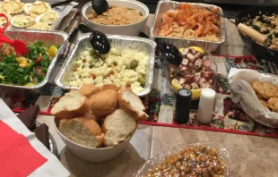 A variety of fish dishes served on Christmas Eve. Francesca Pollio Fenton / CNA